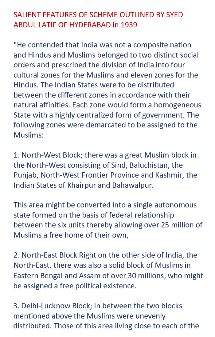 ڈاکٹر عبدالطیف کی تقسیمِ ہند کی تجویز